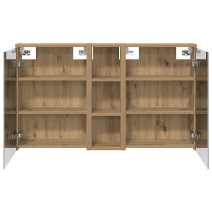 Badkamerkastenset voor 3 pcs 106 x 16 x 62,5 cm Bewerkt hout