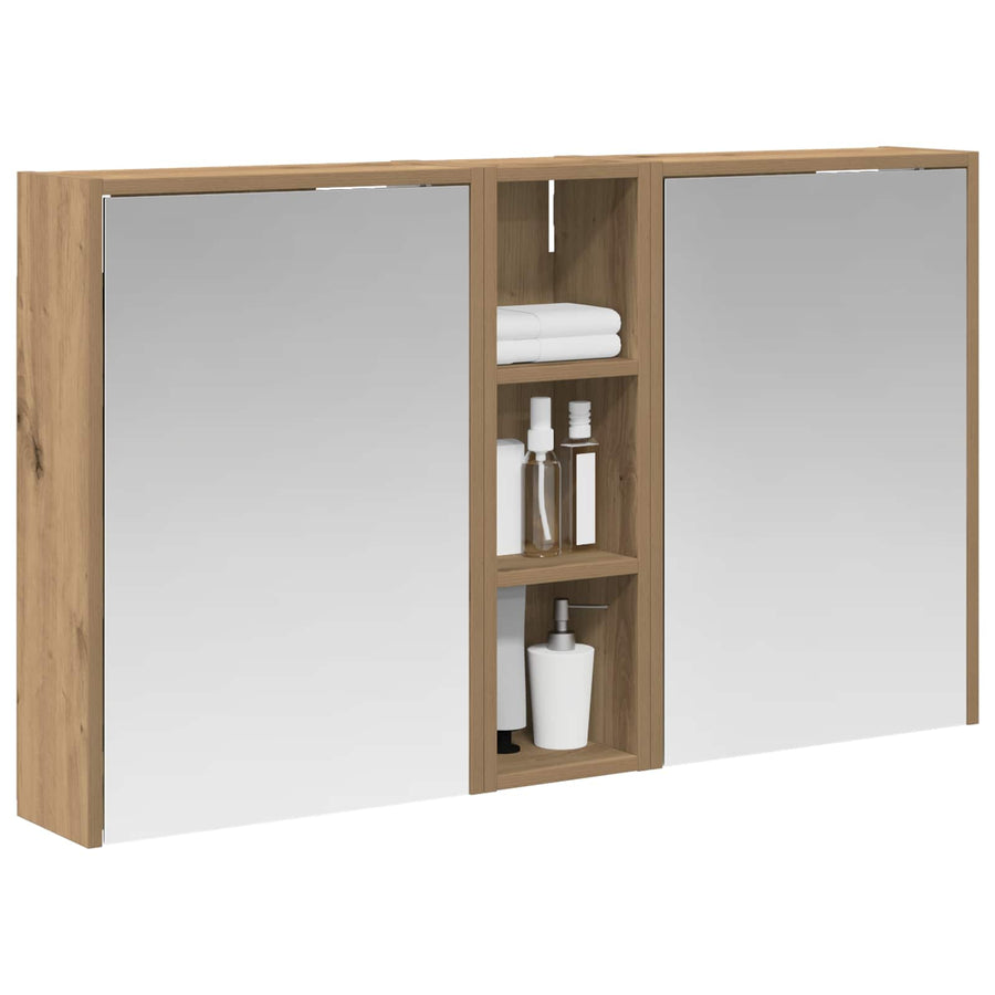 Badkamerkastenset voor 3 pcs 106 x 16 x 62,5 cm Bewerkt hout