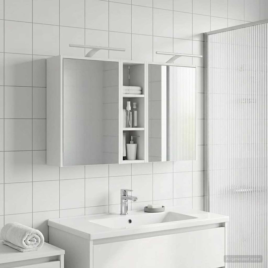 Badkamerkastenset voor 3 pcs 106 x 16 x 62,5 cm Bewerkt hout
