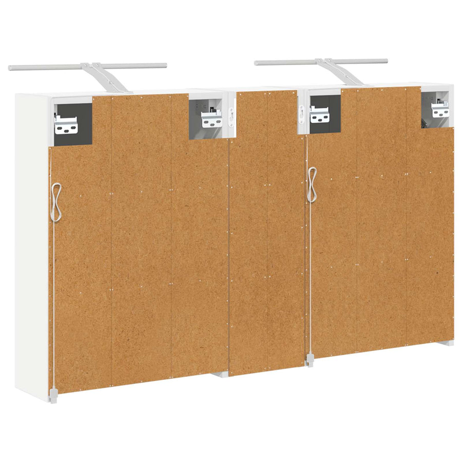 Badkamerkastenset voor 3 pcs 106 x 16 x 62,5 cm Bewerkt hout