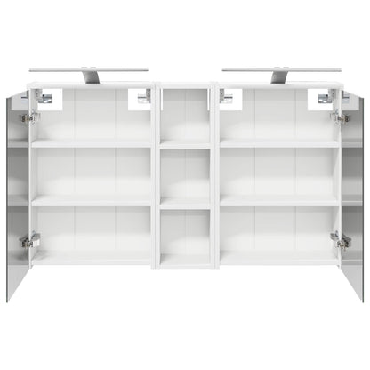 Badkamerkastenset voor 3 pcs 106 x 16 x 62,5 cm Bewerkt hout