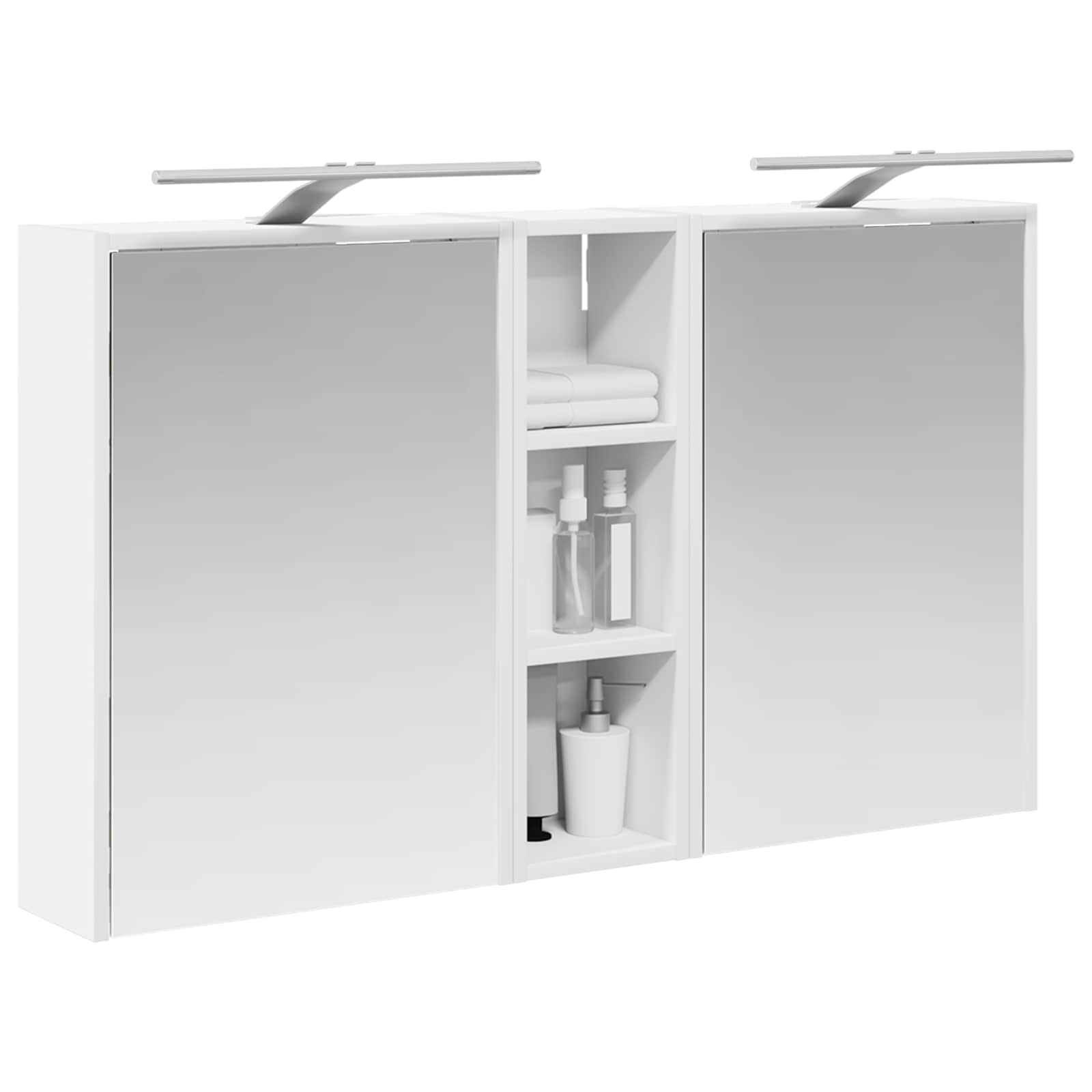 Badkamerkastenset voor 3 pcs 106 x 16 x 62,5 cm Bewerkt hout