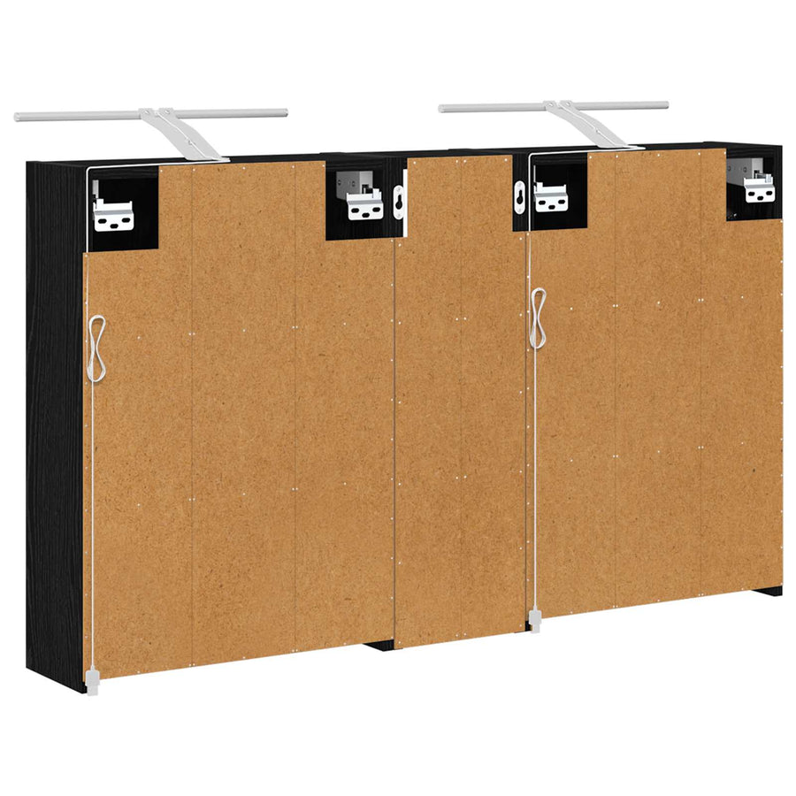Badkamerkastenset voor 3 pcs 106 x 16 x 62,5 cm Bewerkt hout