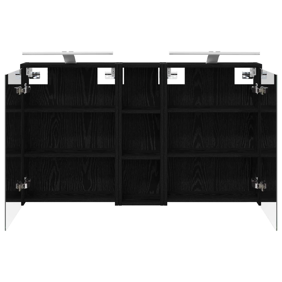 Badkamerkastenset voor 3 pcs 106 x 16 x 62,5 cm Bewerkt hout