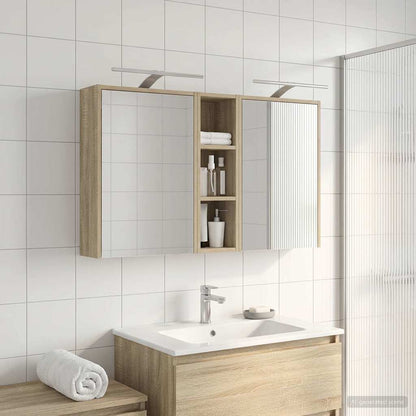 Badkamerkastenset voor 3 pcs 106 x 16 x 62,5 cm Bewerkt hout