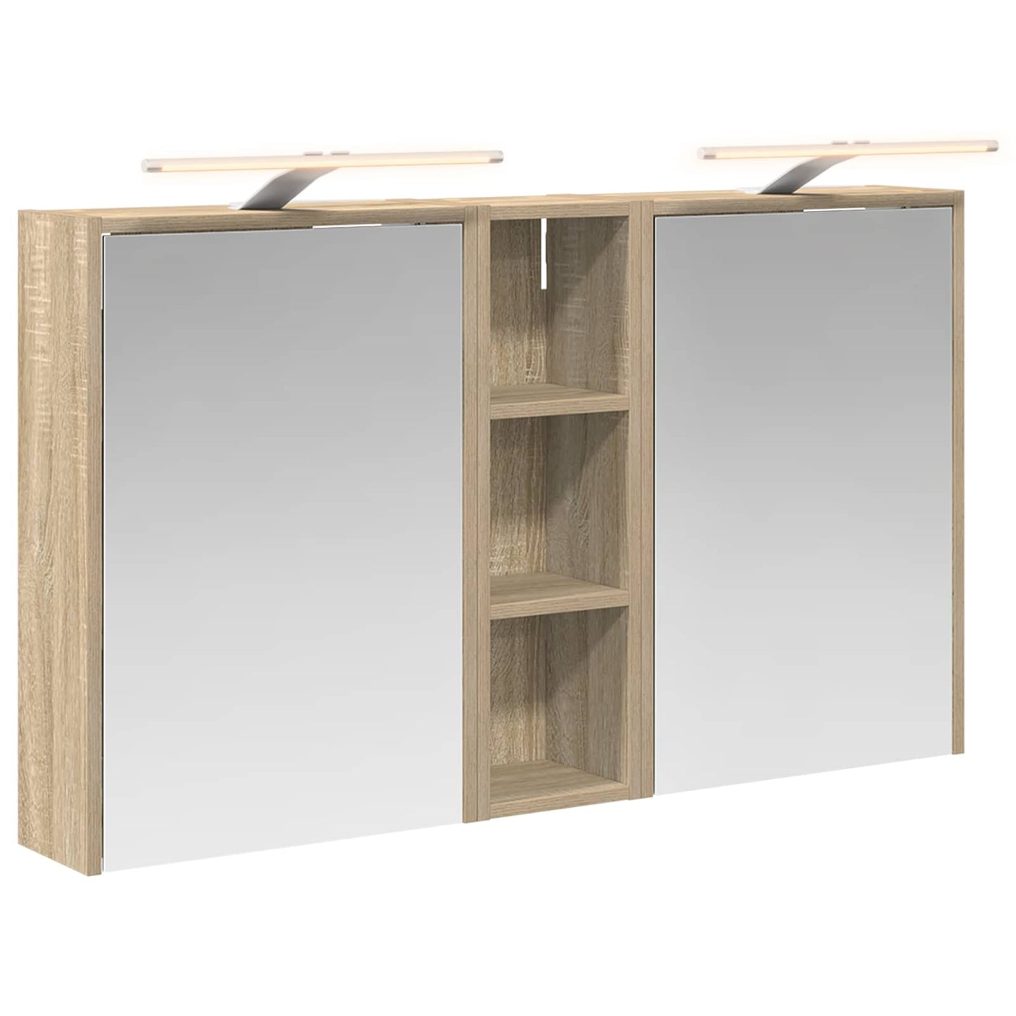 Badkamerkastenset voor 3 pcs 106 x 16 x 62,5 cm Bewerkt hout