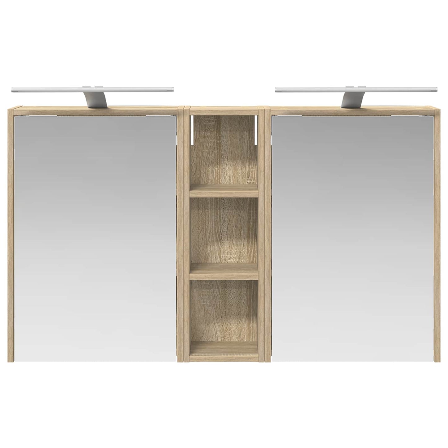 Badkamerkastenset voor 3 pcs 106 x 16 x 62,5 cm Bewerkt hout