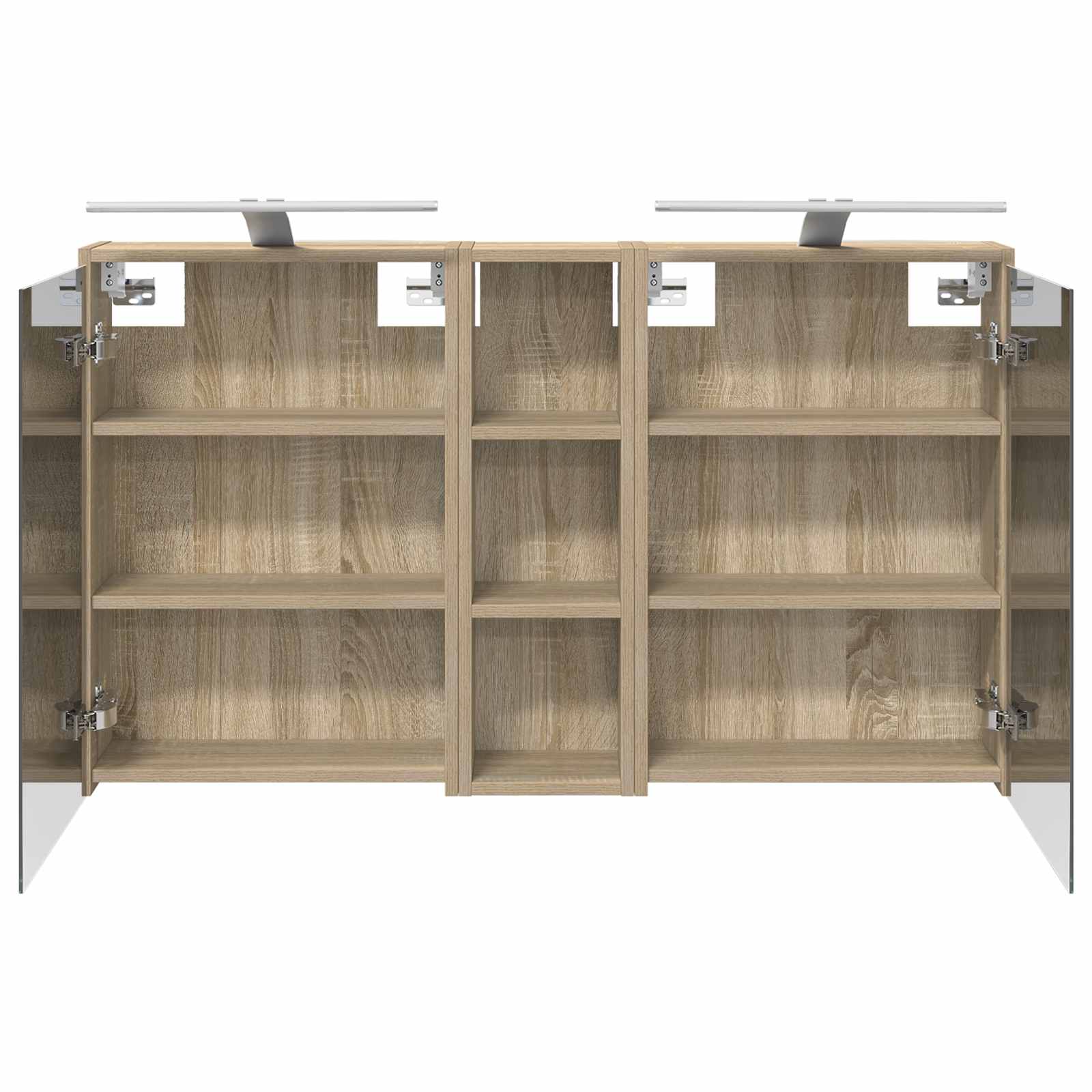 Badkamerkastenset voor 3 pcs 106 x 16 x 62,5 cm Bewerkt hout