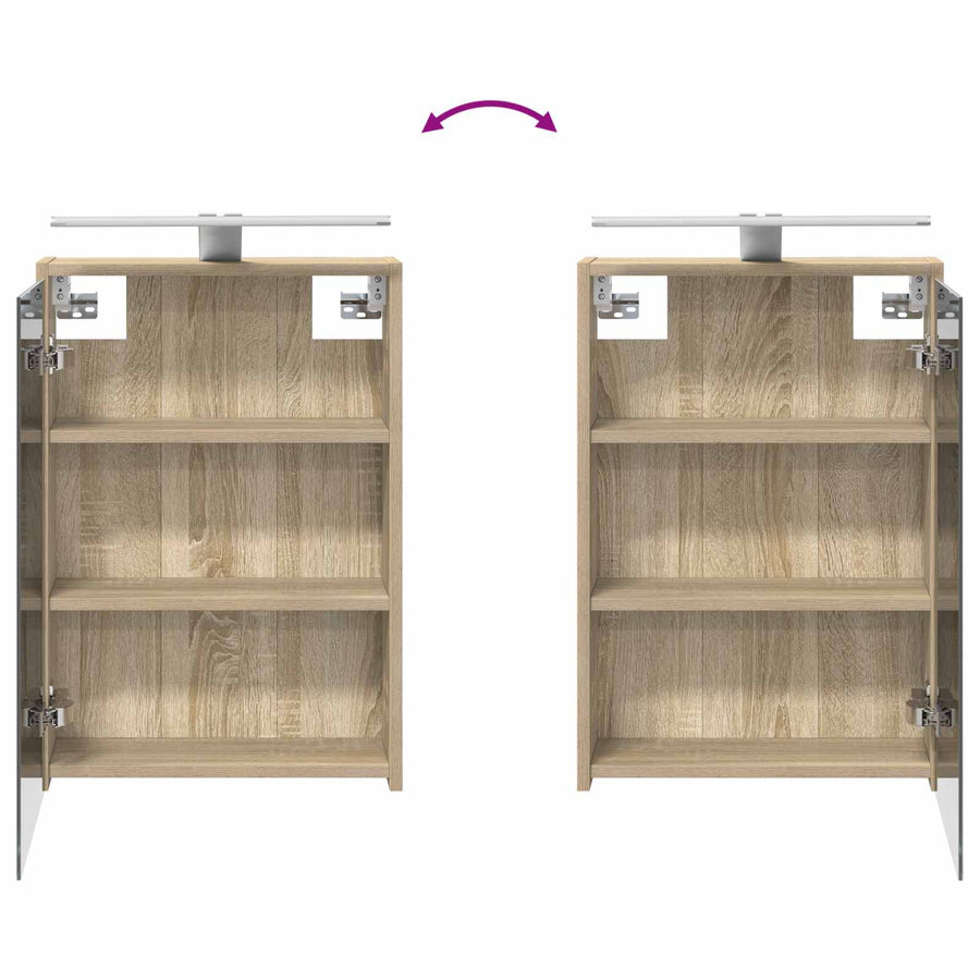 Badkamerkastenset voor 3 pcs 106 x 16 x 62,5 cm Bewerkt hout