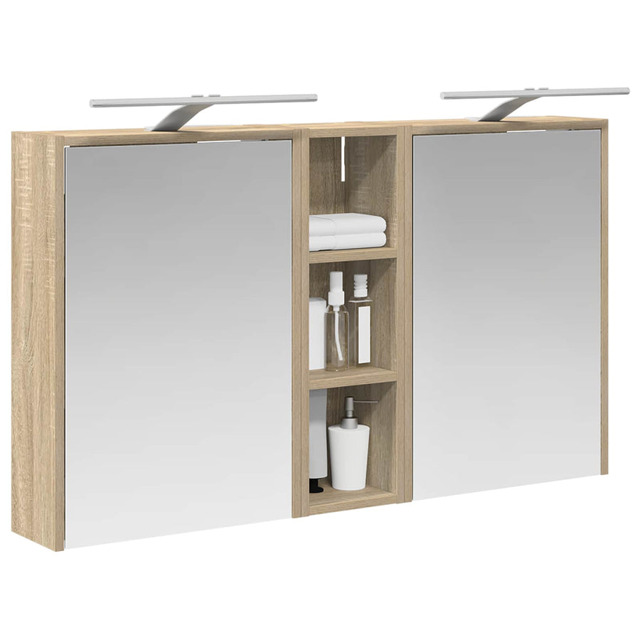 Badkamerkastenset voor 3 pcs 106 x 16 x 62,5 cm Bewerkt hout