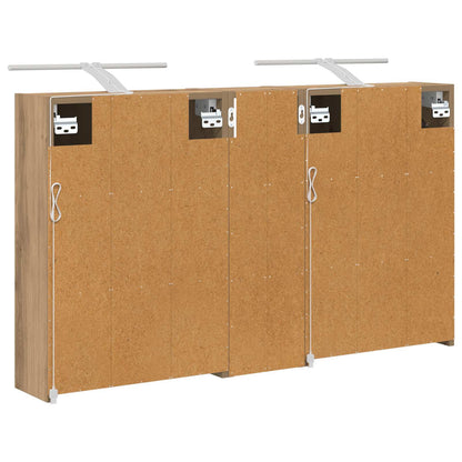 Badkamerkastenset voor 3 pcs 106 x 16 x 62,5 cm Bewerkt hout