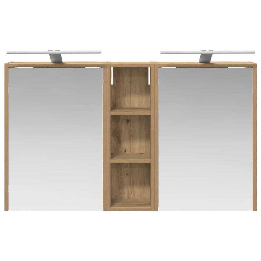 Badkamerkastenset voor 3 pcs 106 x 16 x 62,5 cm Bewerkt hout