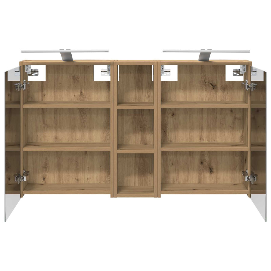 Badkamerkastenset voor 3 pcs 106 x 16 x 62,5 cm Bewerkt hout
