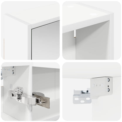 Badkamerkastenset voor 3 pcs 116 x 16 x 62,5 cm Bewerkt hout