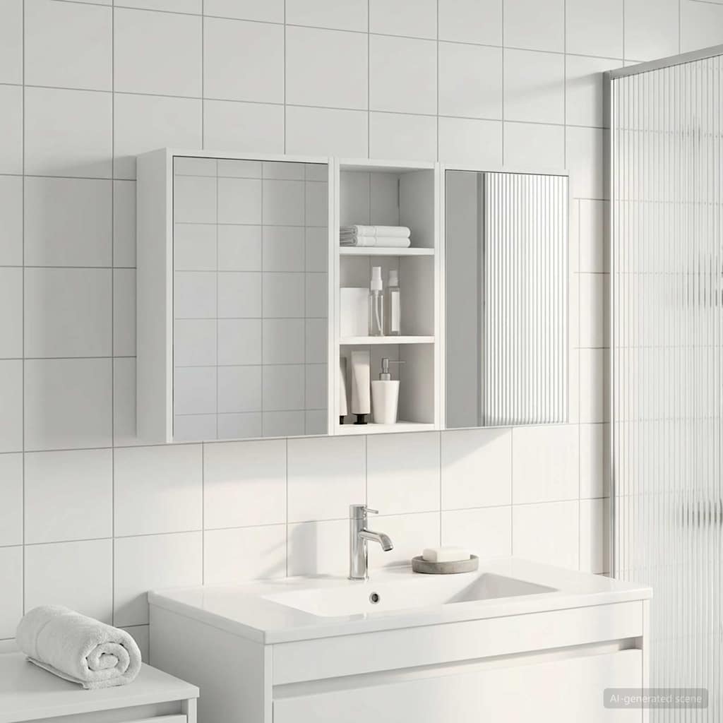 Badkamerkastenset voor 3 pcs 116 x 16 x 62,5 cm Bewerkt hout