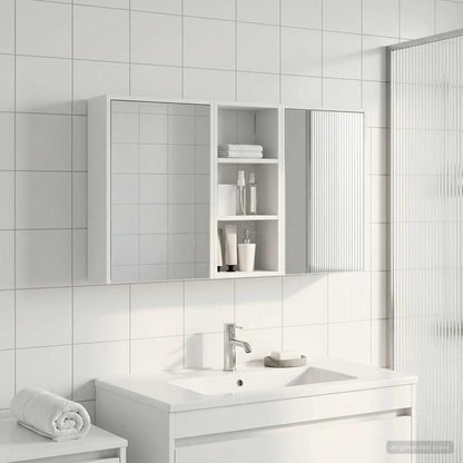 Badkamerkastenset voor 3 pcs 116 x 16 x 62,5 cm Bewerkt hout