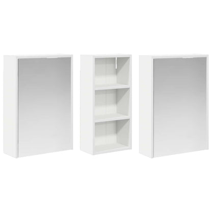 Badkamerkastenset voor 3 pcs 116 x 16 x 62,5 cm Bewerkt hout