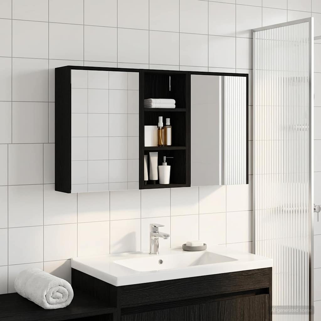 Badkamerkastenset voor 3 pcs 116 x 16 x 62,5 cm Bewerkt hout
