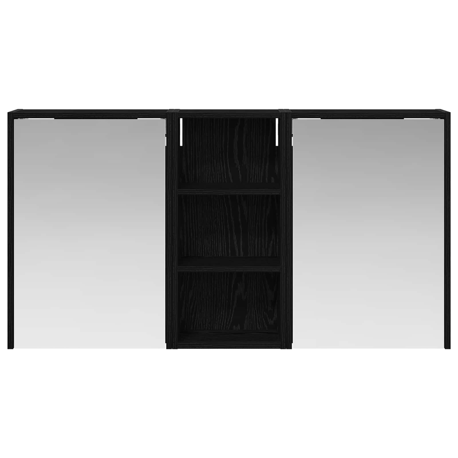 Badkamerkastenset voor 3 pcs 116 x 16 x 62,5 cm Bewerkt hout