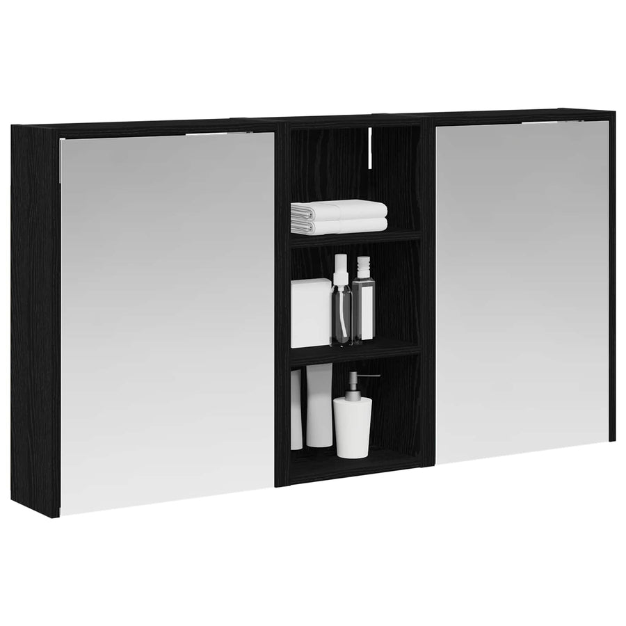 Badkamerkastenset voor 3 pcs 116 x 16 x 62,5 cm Bewerkt hout