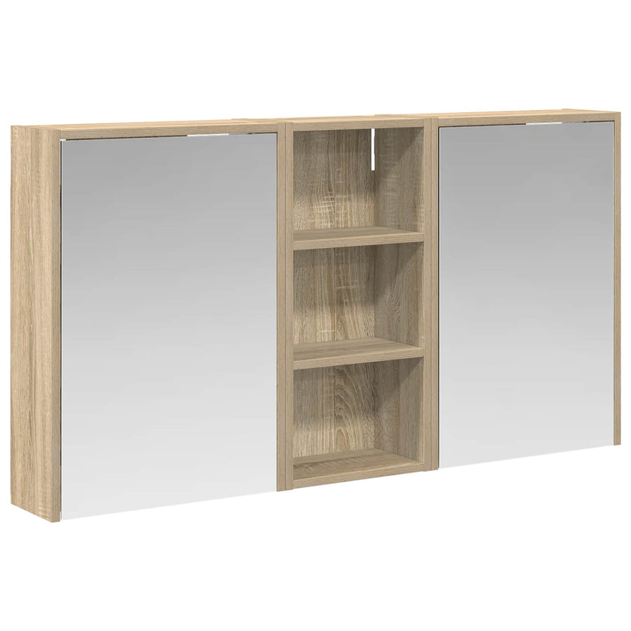 Badkamerkastenset voor 3 pcs 116 x 16 x 62,5 cm Bewerkt hout