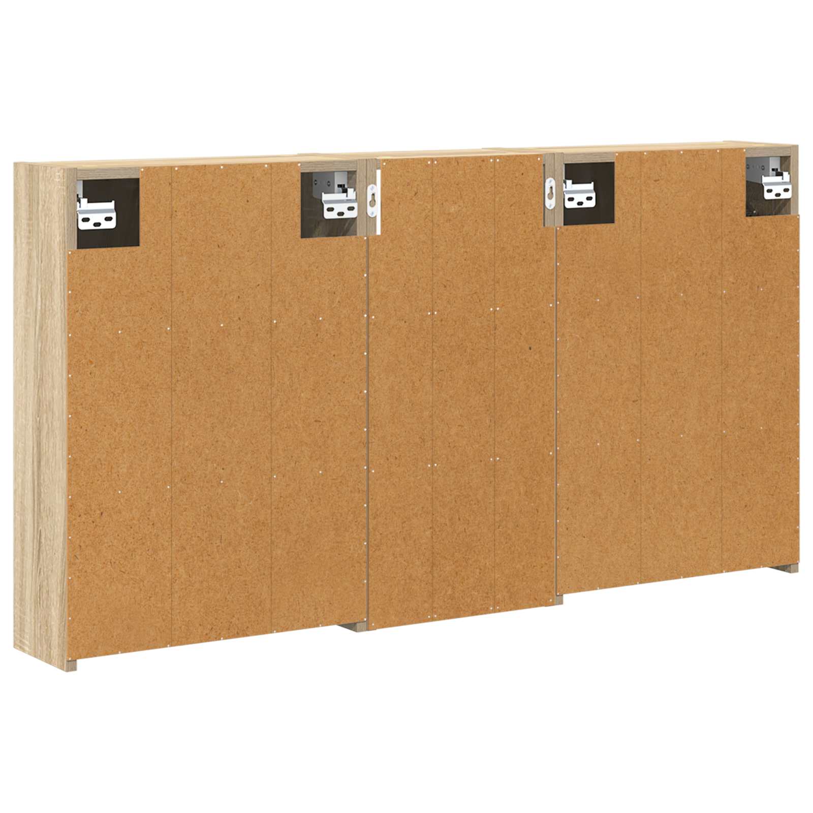 Badkamerkastenset voor 3 pcs 116 x 16 x 62,5 cm Bewerkt hout