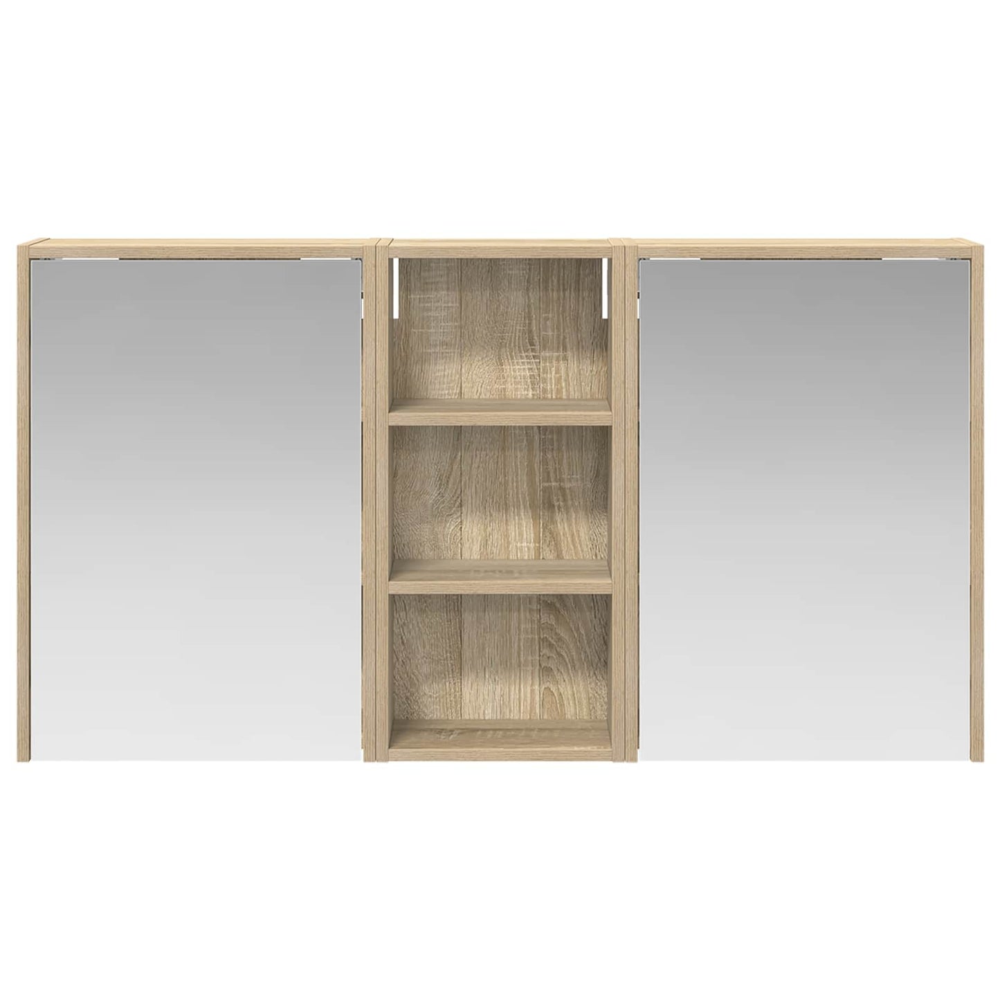 Badkamerkastenset voor 3 pcs 116 x 16 x 62,5 cm Bewerkt hout
