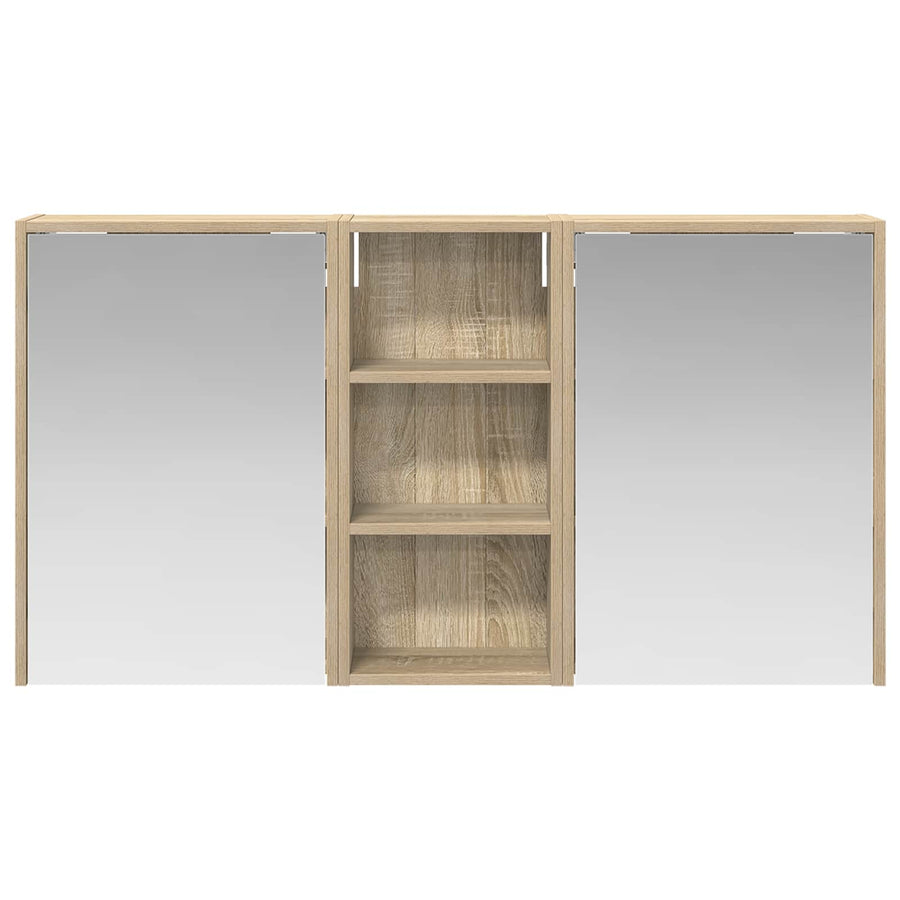 Badkamerkastenset voor 3 pcs 116 x 16 x 62,5 cm Bewerkt hout