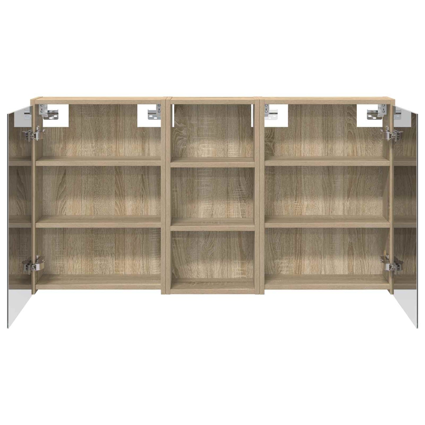 Badkamerkastenset voor 3 pcs 116 x 16 x 62,5 cm Bewerkt hout