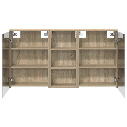 Badkamerkastenset voor 3 pcs 116 x 16 x 62,5 cm Bewerkt hout