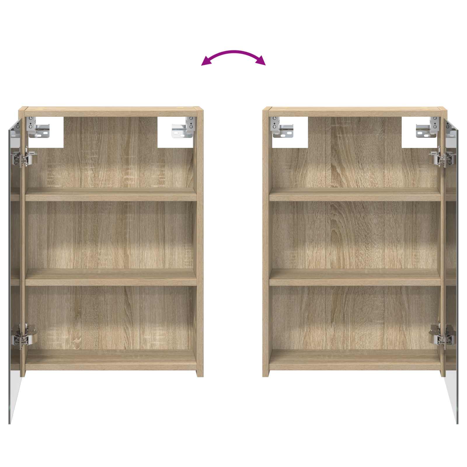 Badkamerkastenset voor 3 pcs 116 x 16 x 62,5 cm Bewerkt hout