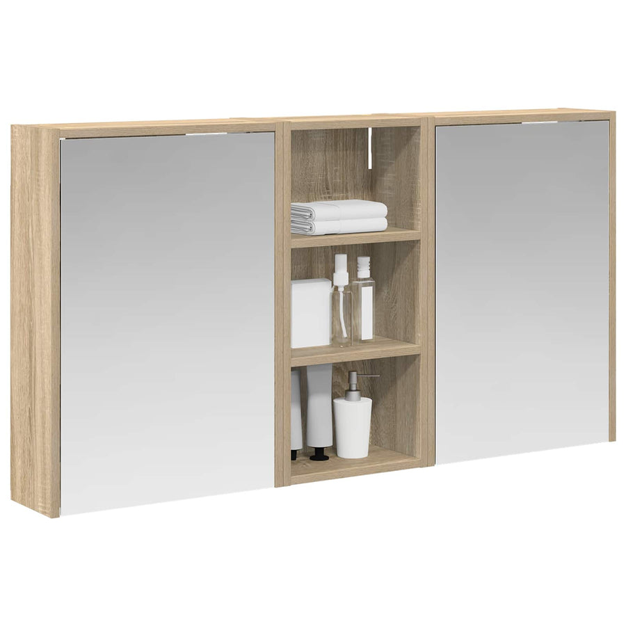 Badkamerkastenset voor 3 pcs 116 x 16 x 62,5 cm Bewerkt hout