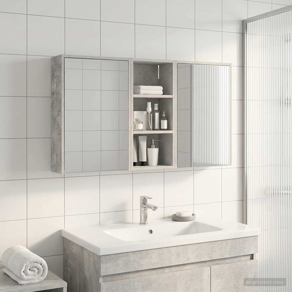 Badkamerkastenset voor 3 pcs 116 x 16 x 62,5 cm Bewerkt hout