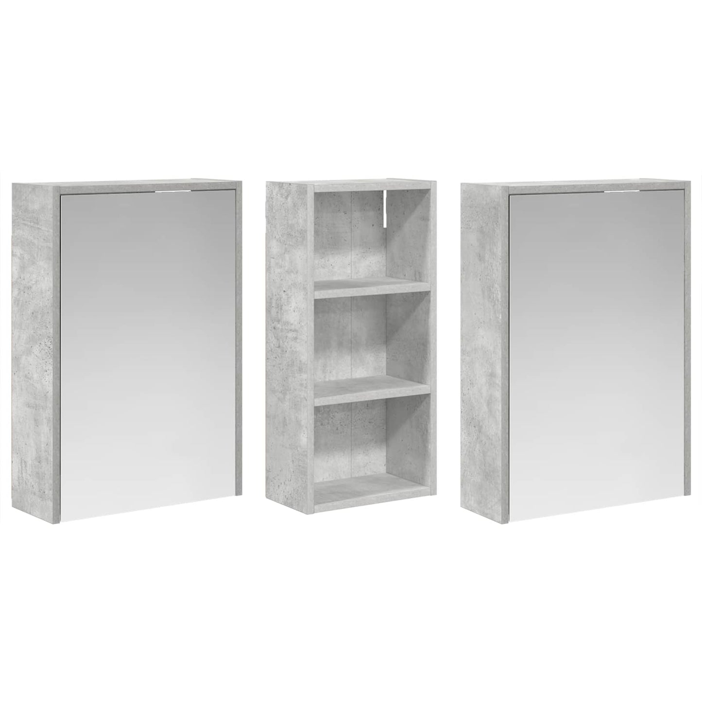 Badkamerkastenset voor 3 pcs 116 x 16 x 62,5 cm Bewerkt hout