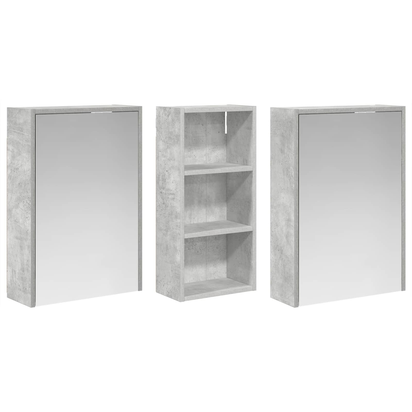 Badkamerkastenset voor 3 pcs 116 x 16 x 62,5 cm Bewerkt hout