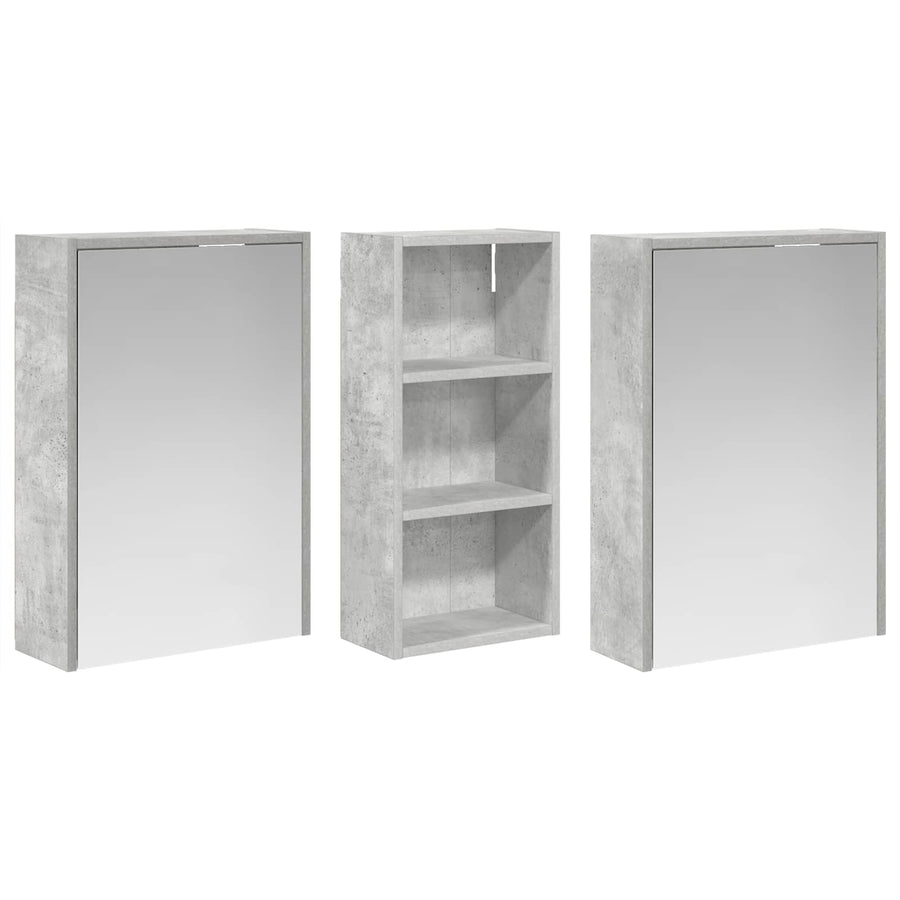 Badkamerkastenset 3 st 116 x 16 x 62,5 cm Bewerkt hout