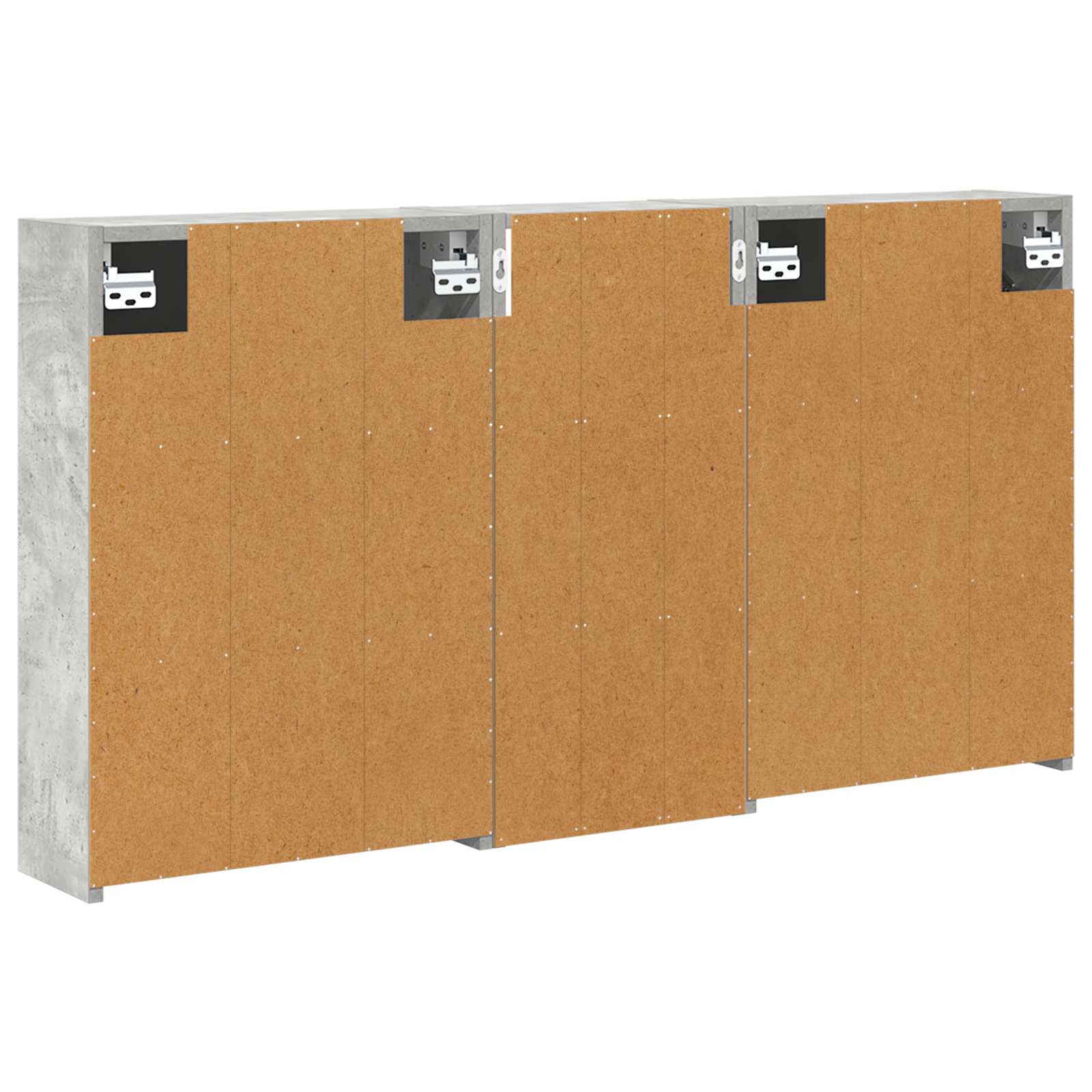 Badkamerkastenset voor 3 pcs 116 x 16 x 62,5 cm Bewerkt hout