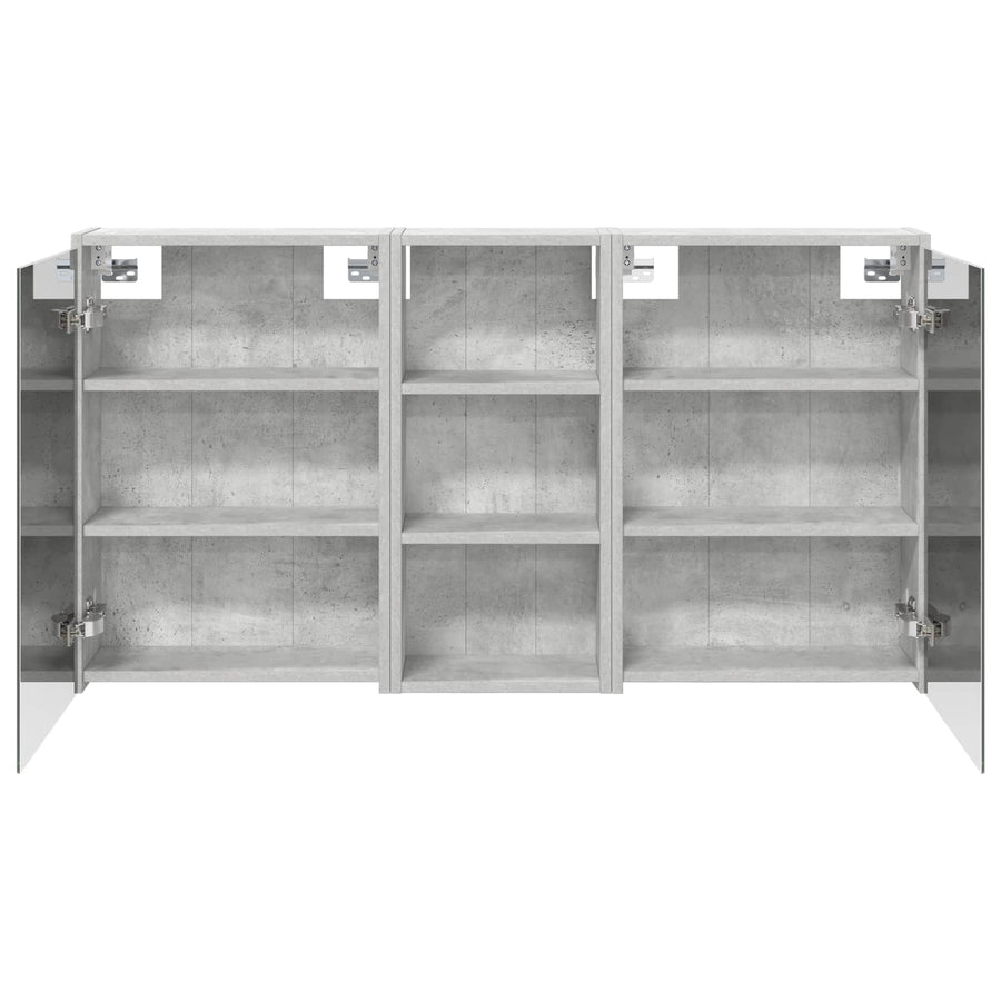 Badkamerkastenset 3 st 116 x 16 x 62,5 cm Bewerkt hout