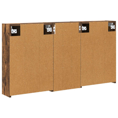 Badkamerkastenset voor 3 pcs 116 x 16 x 62,5 cm Bewerkt hout