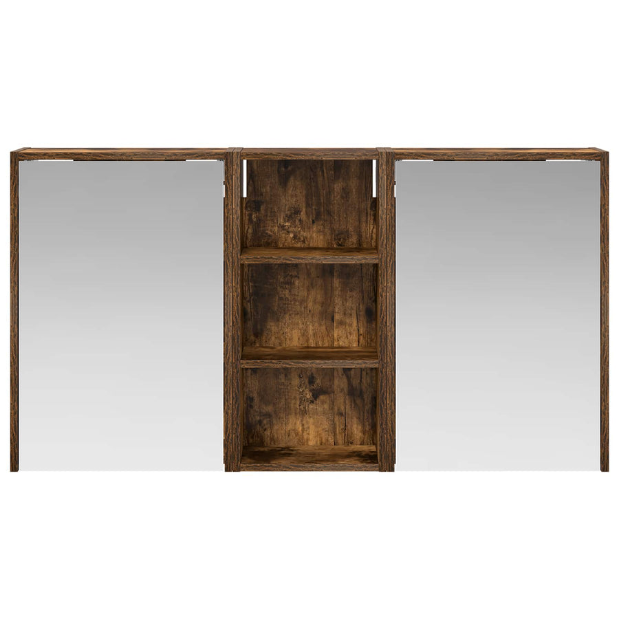Badkamerkastenset voor 3 pcs 116 x 16 x 62,5 cm Bewerkt hout