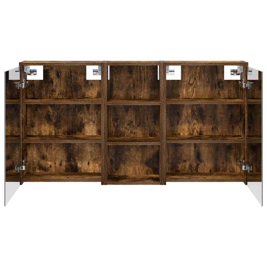 Badkamerkastenset voor 3 pcs 116 x 16 x 62,5 cm Bewerkt hout