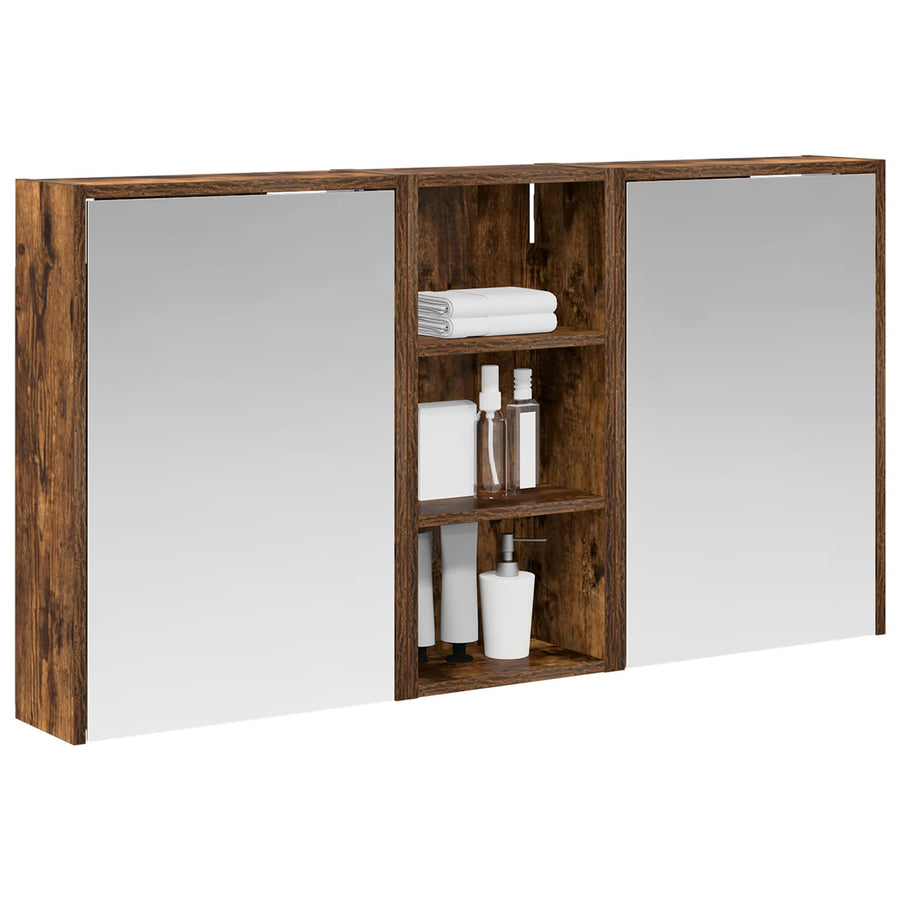 Badkamerkastenset voor 3 pcs 116 x 16 x 62,5 cm Bewerkt hout