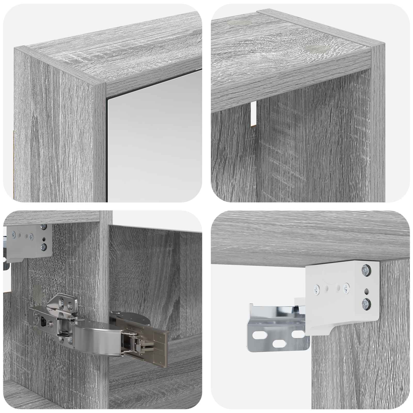 Badkamerkastenset voor 3 pcs 116 x 16 x 62,5 cm Bewerkt hout