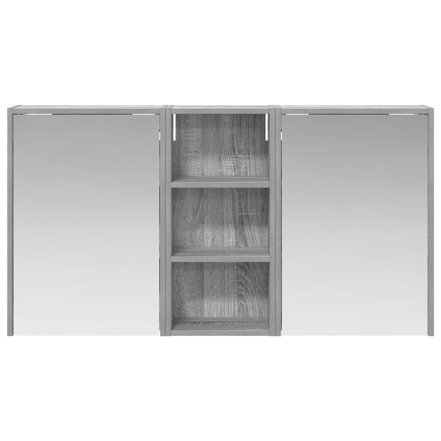 Badkamerkastenset voor 3 pcs 116 x 16 x 62,5 cm Bewerkt hout