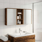 Badkamerkastenset 116x16x62,5 cm bewerkt hout