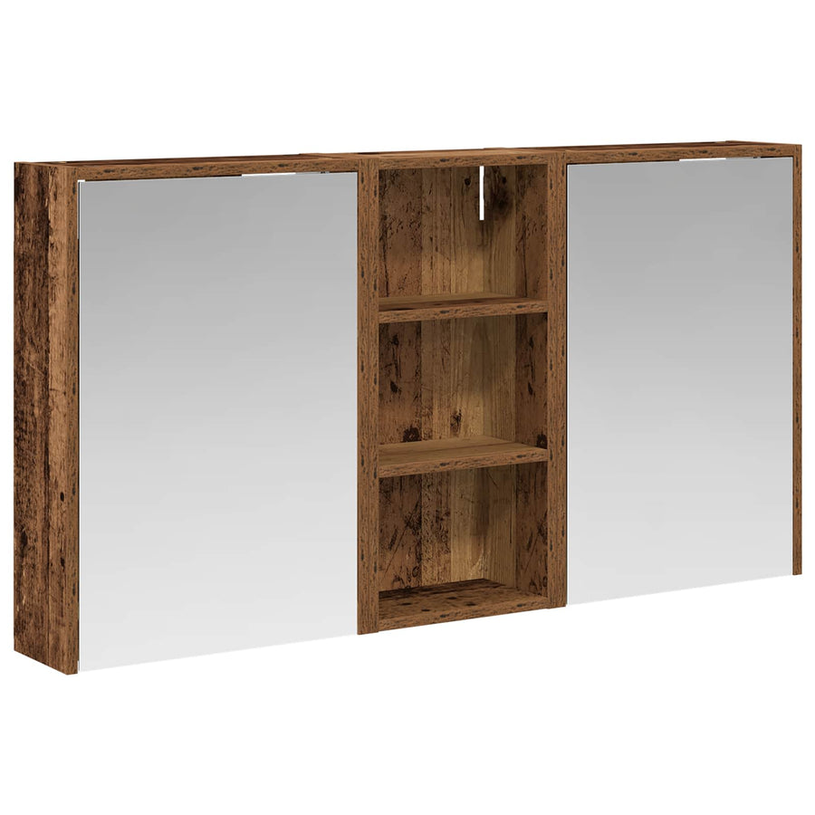 Badkamerkastenset voor 3 pcs 116 x 16 x 62,5 cm Bewerkt hout