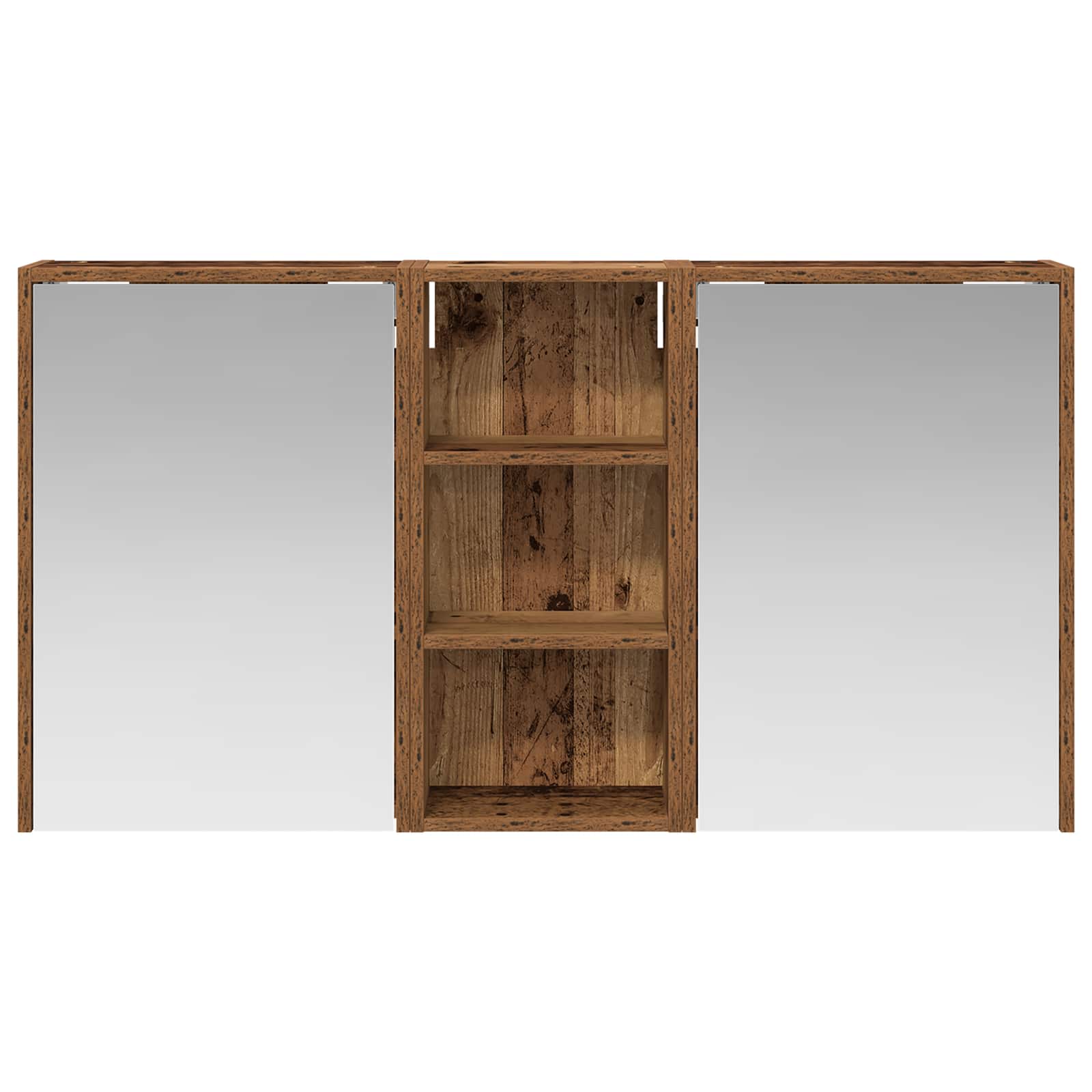 Badkamerkastenset voor 3 pcs 116 x 16 x 62,5 cm Bewerkt hout