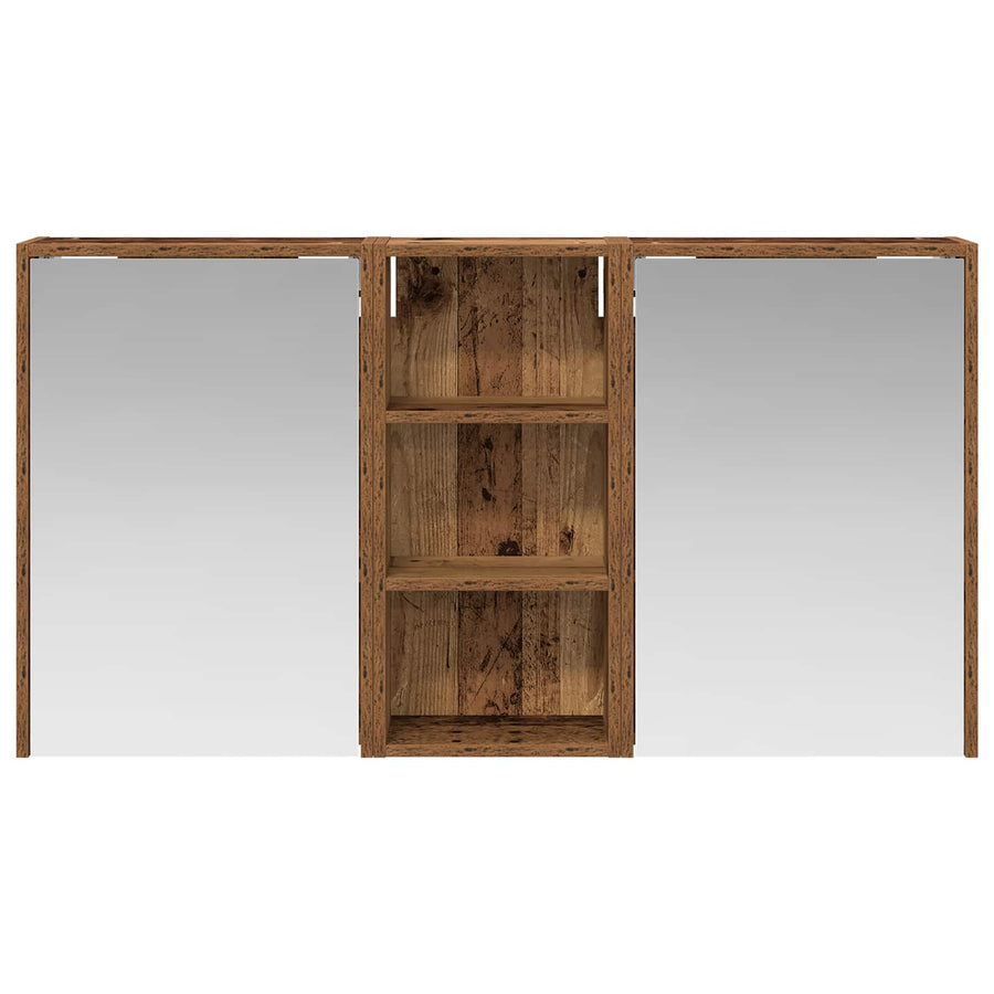 Badkamerkastenset voor 3 pcs 116 x 16 x 62,5 cm Bewerkt hout