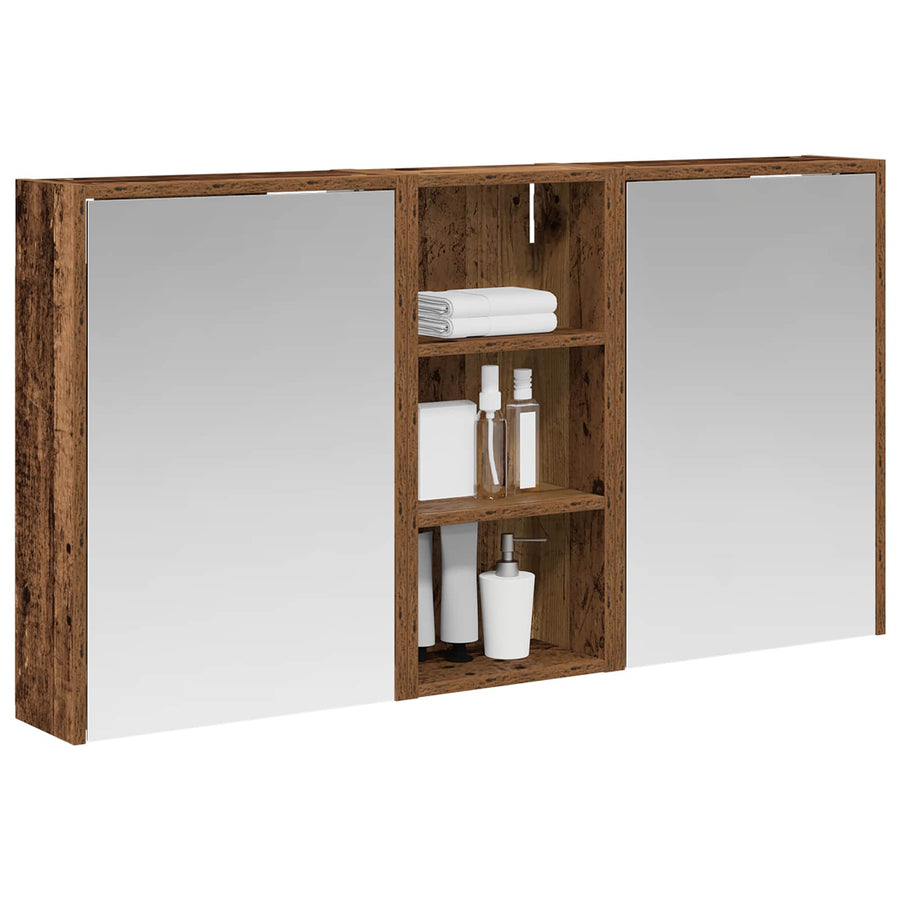 Badkamerkastenset voor 3 pcs 116 x 16 x 62,5 cm Bewerkt hout