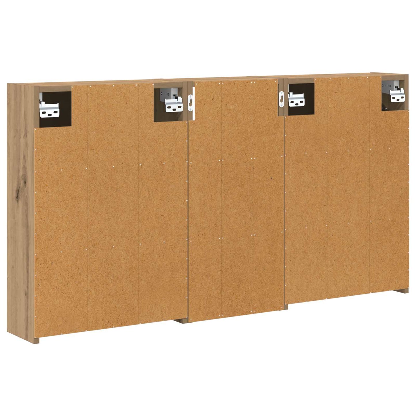Badkamerkastenset voor 3 pcs 116 x 16 x 62,5 cm Bewerkt hout